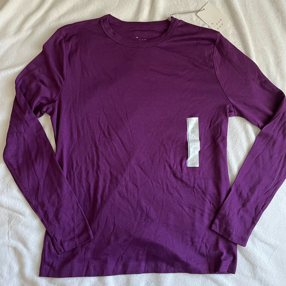 Target purple long sleeve top